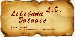 Lilijana Dolović vizit kartica